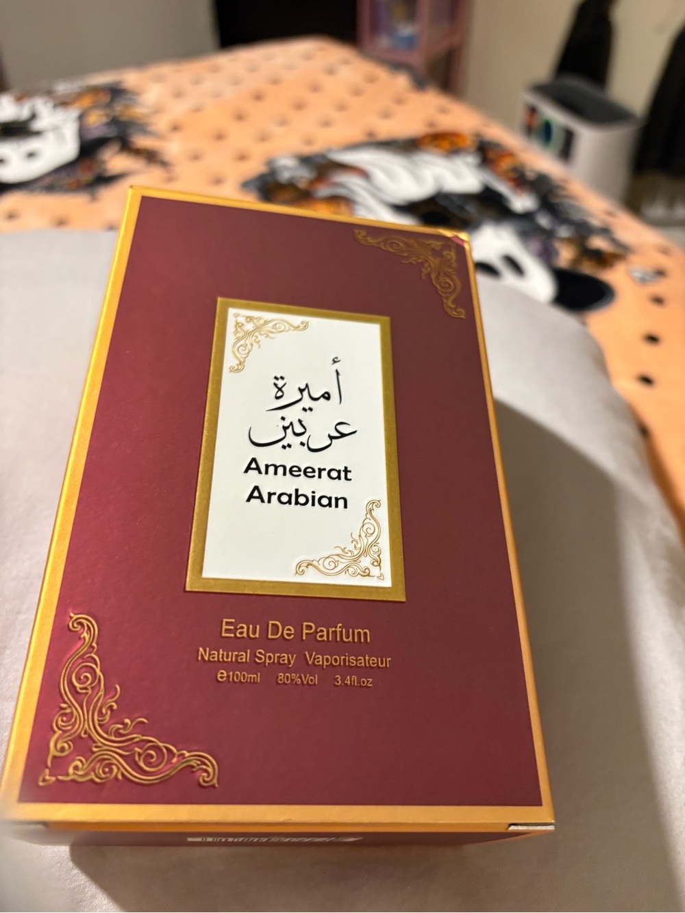 Ameerat Arabian Eau De Parfum - Rich Burgundy & Gold Box